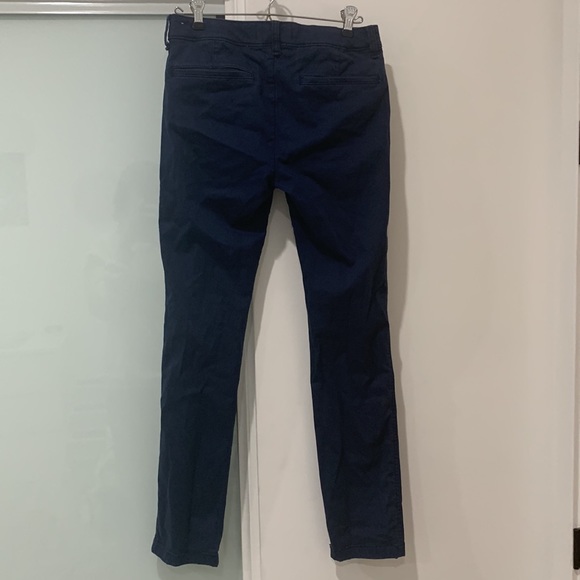 Abercrombie Kids Navy Slim Chinos Uniform Approved Back To School Size 15/16 - Picture 2 of 5
